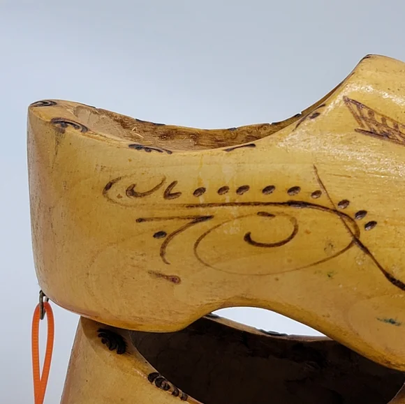 Dutch Wooden Clogs Handmade Holland Windmill MidCentury Souvenir Decor Vintage - Picture 7 of 14